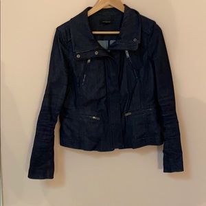 Ann Taylor Denim Moto Jacket 12